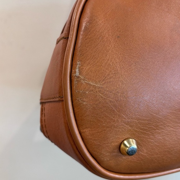 VALENTINA Shoulder Bag 2 Toned Leather Slouchy Zipper Closure Multiple Pockets - Picture 10 of 16